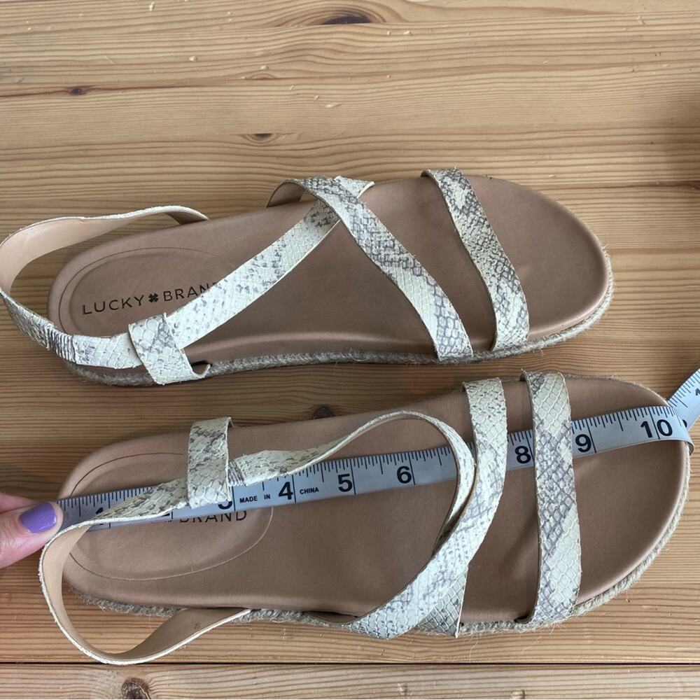 Lucky Brand Darli Espadrille Sandal Snake Skin 8.5 - Picture 6 of 10